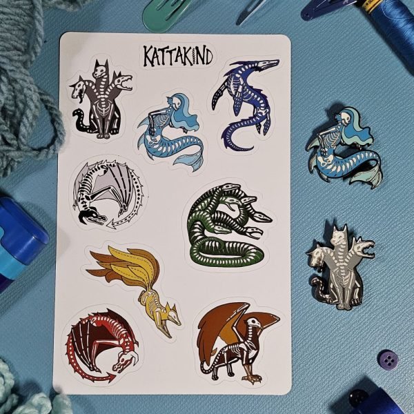 Waterproof Sticker Sheet: Mythical Creatures - Image 2