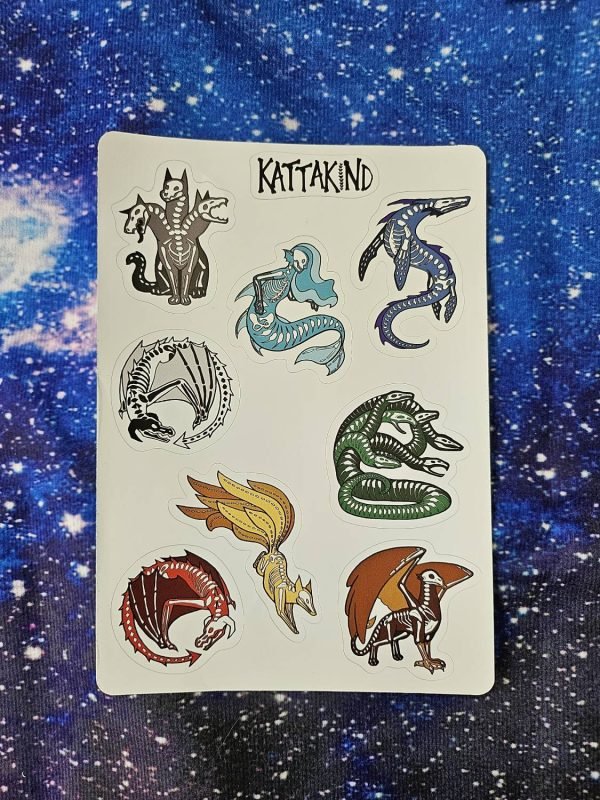 Waterproof Sticker Sheet: Mythical Creatures - Image 3